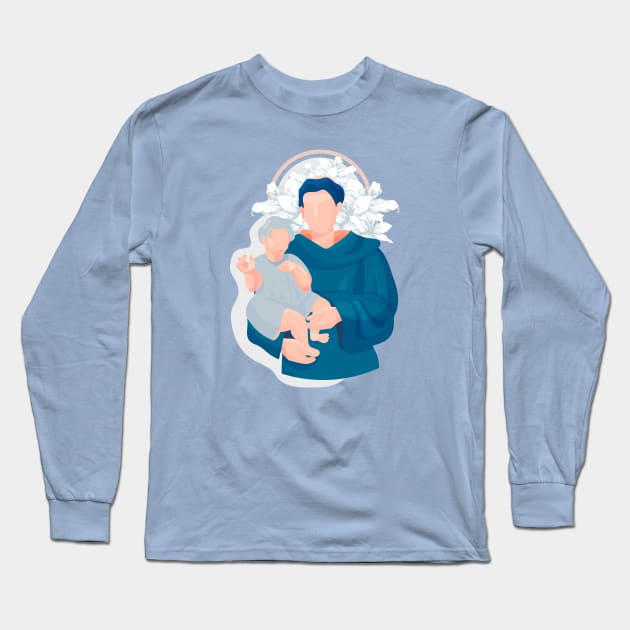 Saint Anthony of Padua Long Sleeve T-Shirt by tatadonets